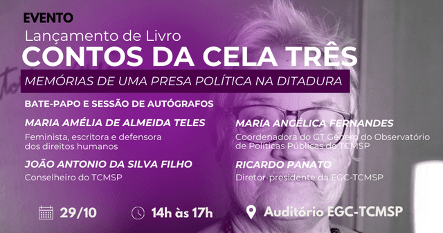 Lançamento de Livro "Contos da Cela Três: Memórias de uma presa política na ditadura"