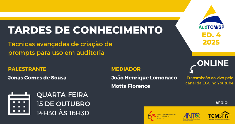 Tardes de Conhecimento - Técnicas avançadas de criação de prompts para uso em auditoria