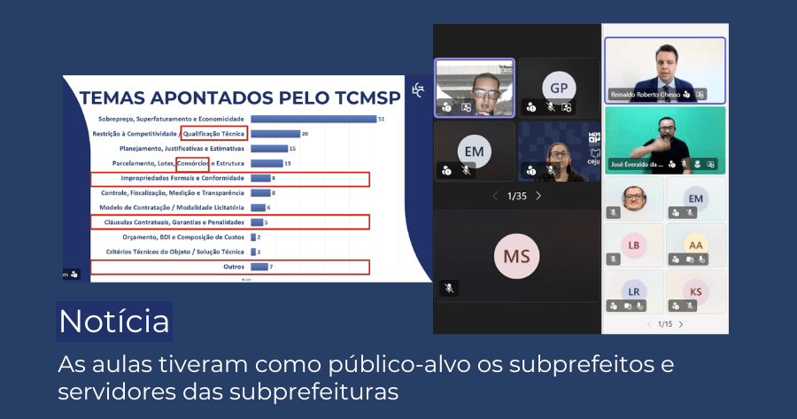 EGC, CEJUR e SMSUB promovem curso voltado à utilização de Minutas de Editais de Licitação