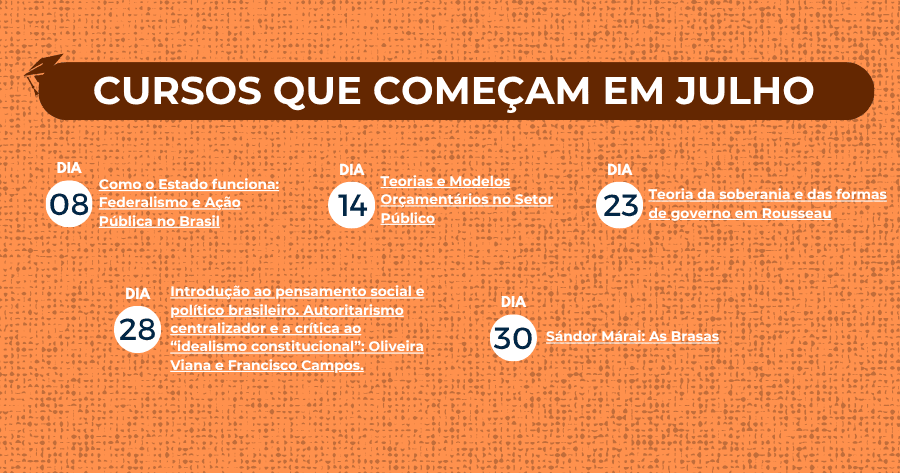 Faça a sua inscrição para os cursos de julho da EGC