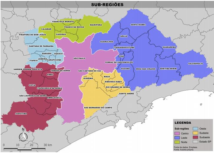 sub regioes